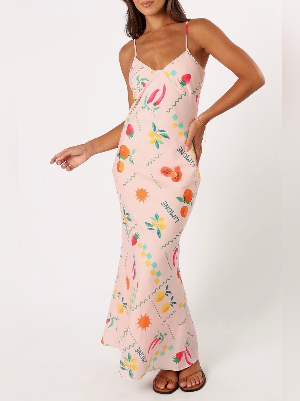 Petal & Pup Frutti Satin Maxi Dress B685